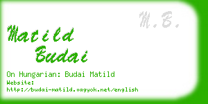 matild budai business card